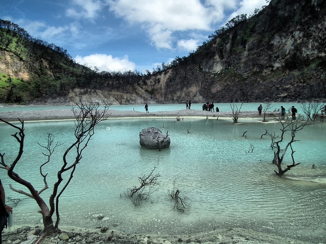 Kawah Putih Lake in Bandung